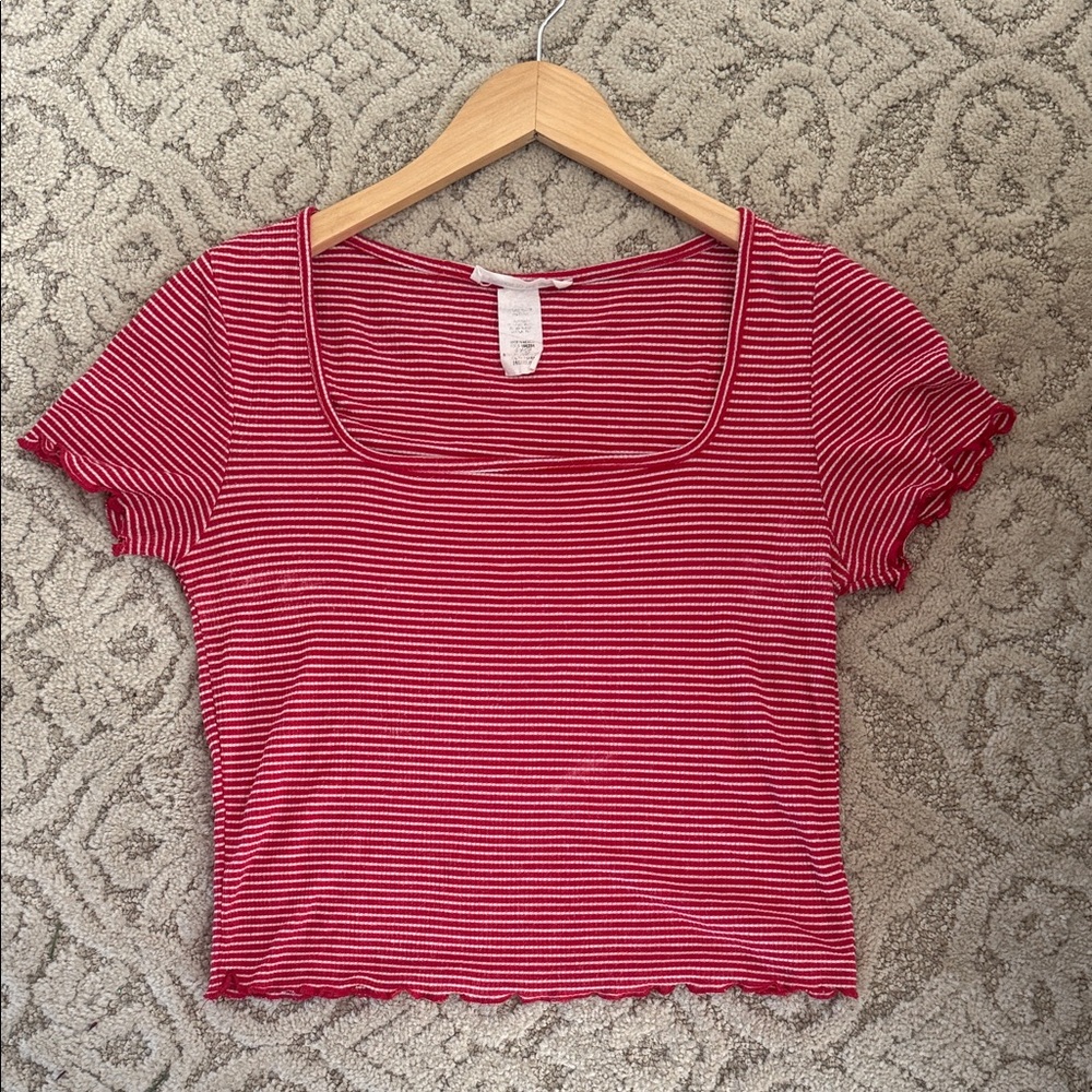 Red Striped Crop Top *BUNDLE*